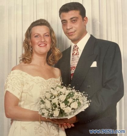 Wedding day: Here's the couple on their wedding day on April 26, 1997. Getting married, says Wahid, was a promise that "this is the person you want to spend your life with." 